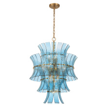 Crystorama ABI-2006-AG-BL - Abigail 22.25'' Aged Brass Chandelier