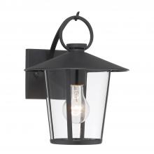 Crystorama AND-9201-CL-MK - Andover 9'' Matte Black Outdoor Sconce