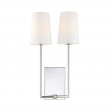 Crystorama LEN-252-CH - Lena 10'' Polished Chrome Sconce