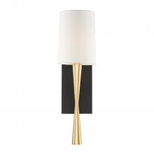 Crystorama TRE-221-AG-BF - Trenton 5.5'' Aged Brass + Black Forged Sconce