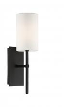 Crystorama VER-241-BF - Veronica 5'' Black Forged Sconce
